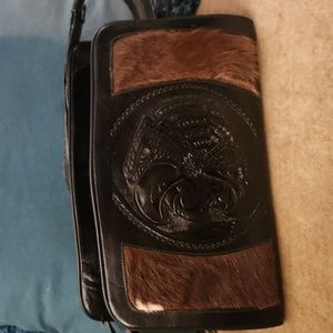 Early 1900's Hand Made Leather and Hide Purse